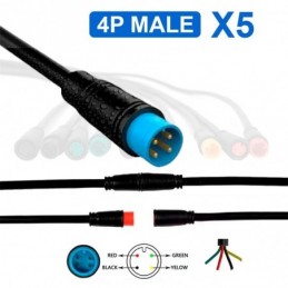 Conector waterproof 8mm 4...