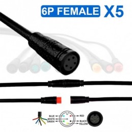 Conector waterproof 8mm 6...