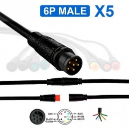 Conector waterproof 8mm 6...