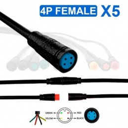 Conector waterproof 8mm 4...